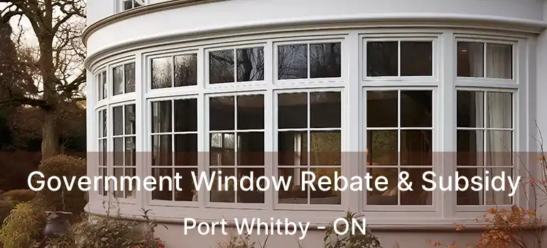  Government Window Rebate & Subsidy Port Whitby - ON