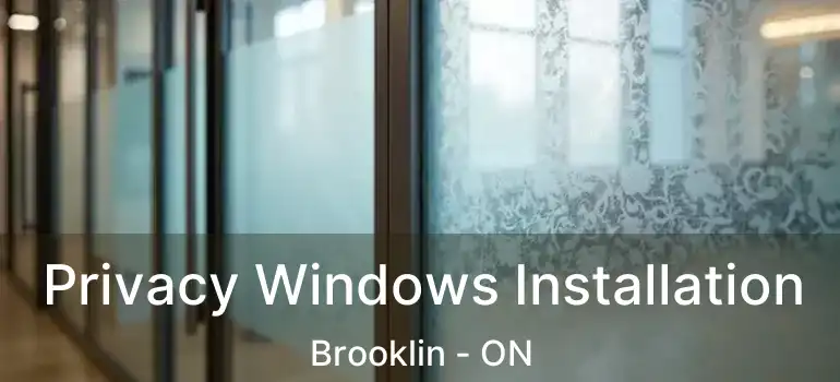 Privacy Windows Installation Brooklin - ON